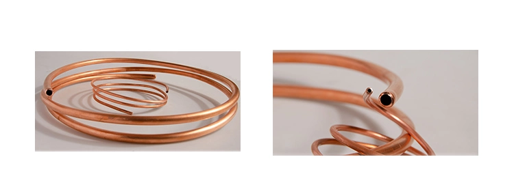 1/4&quot; Od Copper Refrigeration ACR Tubing 100 FT, Copper Coil Tube, T2 Soft 4mm Od 6mm Transmission Copper Nickel Tubing Coil Thickness 1mm for Refrigeration (2m)